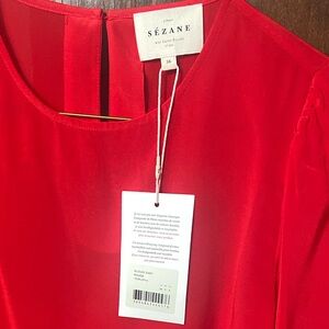Sezane Gaby Blouse Red - Size 4